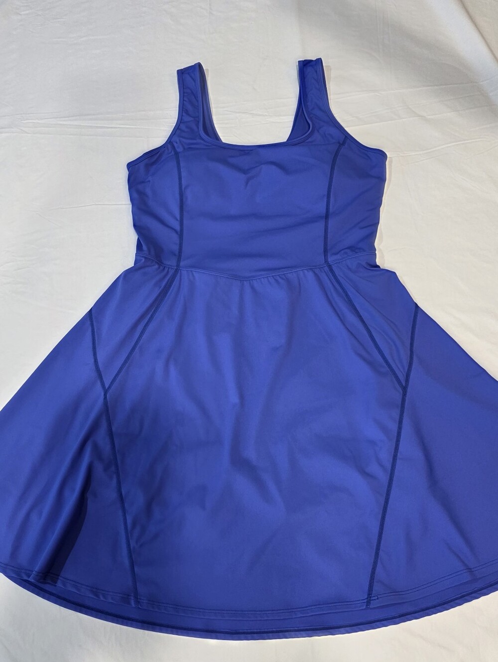 Halara Athletic LARGE Dress/Skort Blue Tennis Sports Built In Bra Pads & Shorts